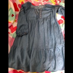 Light weight denim color boho dress.